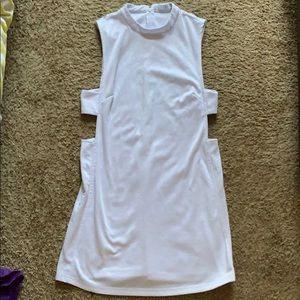 Open side white dress